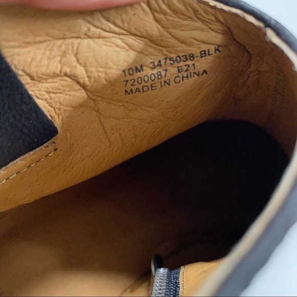 Frye Rory Booties Black Leather Zip Side 3" Wooden Heel NEW Size 9 & 10 - Picture 9 of 11